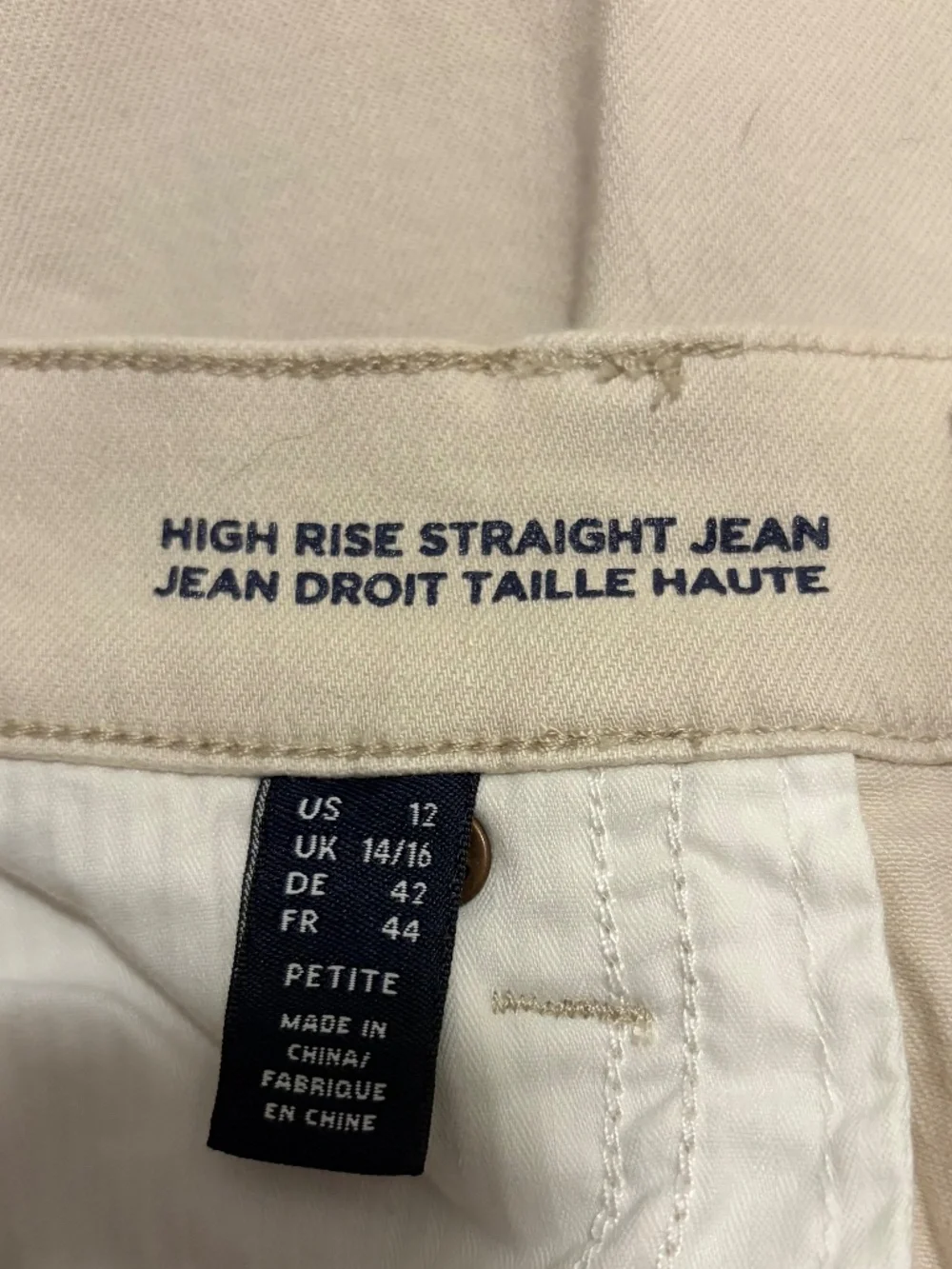 Land’s End Classic Normcore Capsule Wardrobe High Rise Straight Jeans, Size 12P